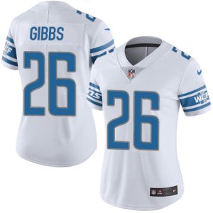 Outstanding Lions #26 Jahmyr Gibbs White Women's Stitched NFL Vapor Untouchable Limited Jersey