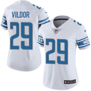 Superior Lions #29 Kindle Vildor White Women's Stitched NFL Vapor Untouchable Limited Jersey