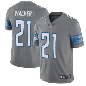 Outstanding Lions #21 Tracy Walker Gray Youth Stitched NFL Limited Rush Jersey