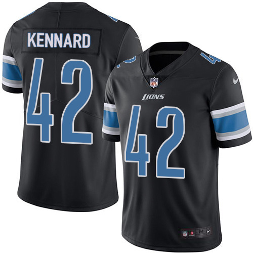 Exquisite Lions #42 Devon Kennard Black Youth Stitched NFL Limited Rush Jersey