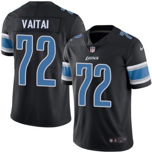 High quality Lions #72 Halapoulivaati Vaitai Black Youth Stitched NFL Limited Rush Jersey