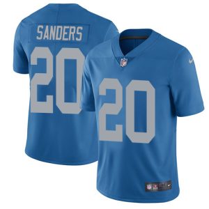 Premium Lions #20 Barry Sanders Blue Throwback Youth Stitched NFL Vapor Untouchable Limited Jersey
