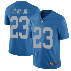 Premium Lions #23 Darius Slay Jr Blue Throwback Youth Stitched NFL Vapor Untouchable Limited Jersey