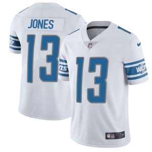 Marvelous Lions #13 T.J. Jones White Youth Stitched NFL Vapor Untouchable Limited Jersey