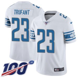 Marvelous Lions #23 Desmond Trufant White Youth Stitched NFL 100th Season Vapor Untouchable Limited Jersey
