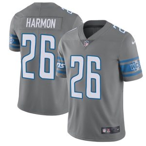 Superior Lions #26 Duron Harmon Gray Youth Stitched NFL Limited Rush Jersey