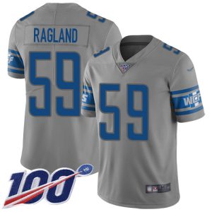 Exquisite Lions #59 Reggie Ragland Gray Youth Stitched NFL Limited Inverted Legend 100th Season Jersey