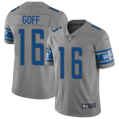 High quality Detroit Lions #16 Jared Goff Gray Youth Stitched NFL Limited Inverted Legend Jersey