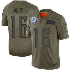 Gorgeous Detroit Lions #16 Jared Goff Camo Youth Stitched NFL Limited 2019 Salute To Service Jersey