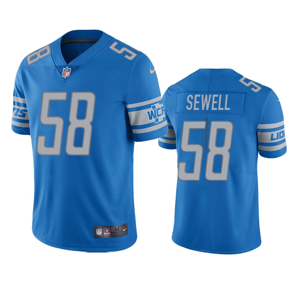 Exceptional Detroit Lions #58 Penei Sewell Blue Team Color Youth Stitched NFL Vapor Untouchable Limited Jersey
