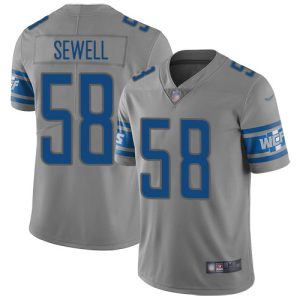 Exceptional Detroit Lions #58 Penei Sewell Gray Youth Stitched NFL Limited Inverted Legend Jersey
