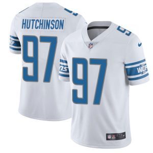 Gorgeous Lions #97 Aidan Hutchinson White Youth Stitched NFL Vapor Untouchable Limited Jersey