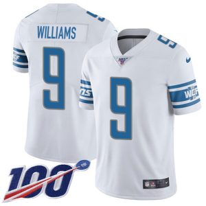 Superb Lions #9 Jameson Williams White Youth Stitched NFL 100th Season Vapor Untouchable Limited Jersey