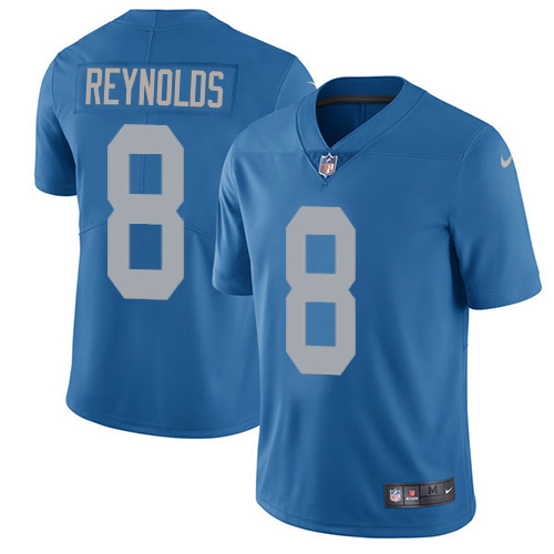 Premium Lions #8 Josh Reynolds Blue Throwback Youth Stitched NFL Vapor Untouchable Limited Jersey