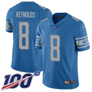 Gorgeous Lions #8 Josh Reynolds Blue Team Color Youth Stitched NFL 100th Season Vapor Untouchable Limited Jersey