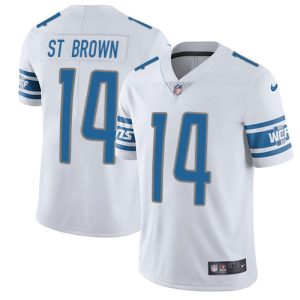 Superior Lions #14 Amon-Ra St. Brown White Youth Stitched NFL Vapor Untouchable Limited Jersey