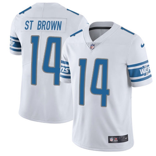 Superior Lions #14 Amon-Ra St. Brown White Youth Stitched NFL Vapor Untouchable Limited Jersey