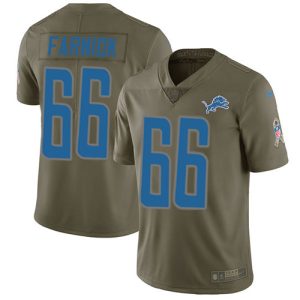 Premium Lions #66 Matt Farniok Olive Youth Stitched NFL Limited 2017 Salute To Service Jersey