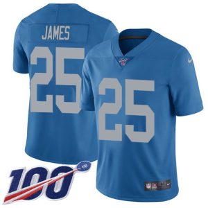 Superior Lions #25 Craig James Blue Throwback Youth Stitched NFL 100th Season Vapor Untouchable Limited Jersey
