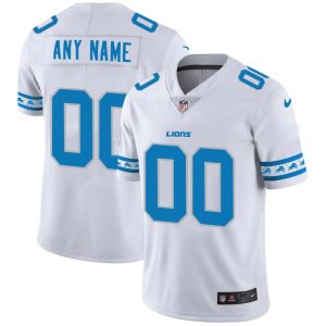 Outstanding Detroit Lions Custom  White Team Logo Vapor Limited NFL Jersey