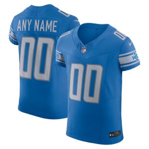 Finest Detroit Lions Custom Men's  Blue Vapor F.U.S.E. Limited Jersey