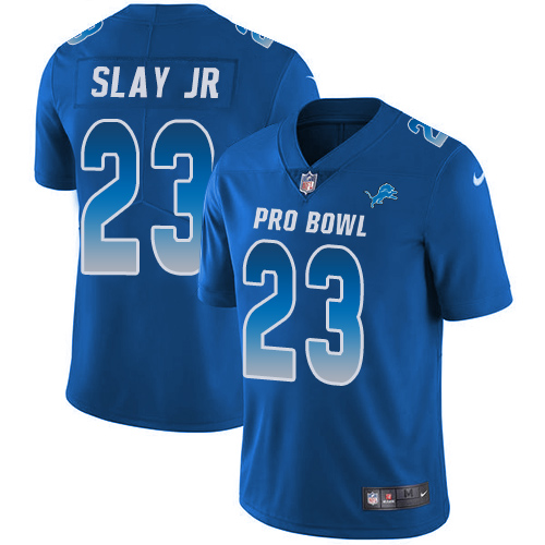 Superb Lions #23 Darius Slay Jr Royal Men's Stitched NFL Limited NFC 2018 Pro Bowl Jersey