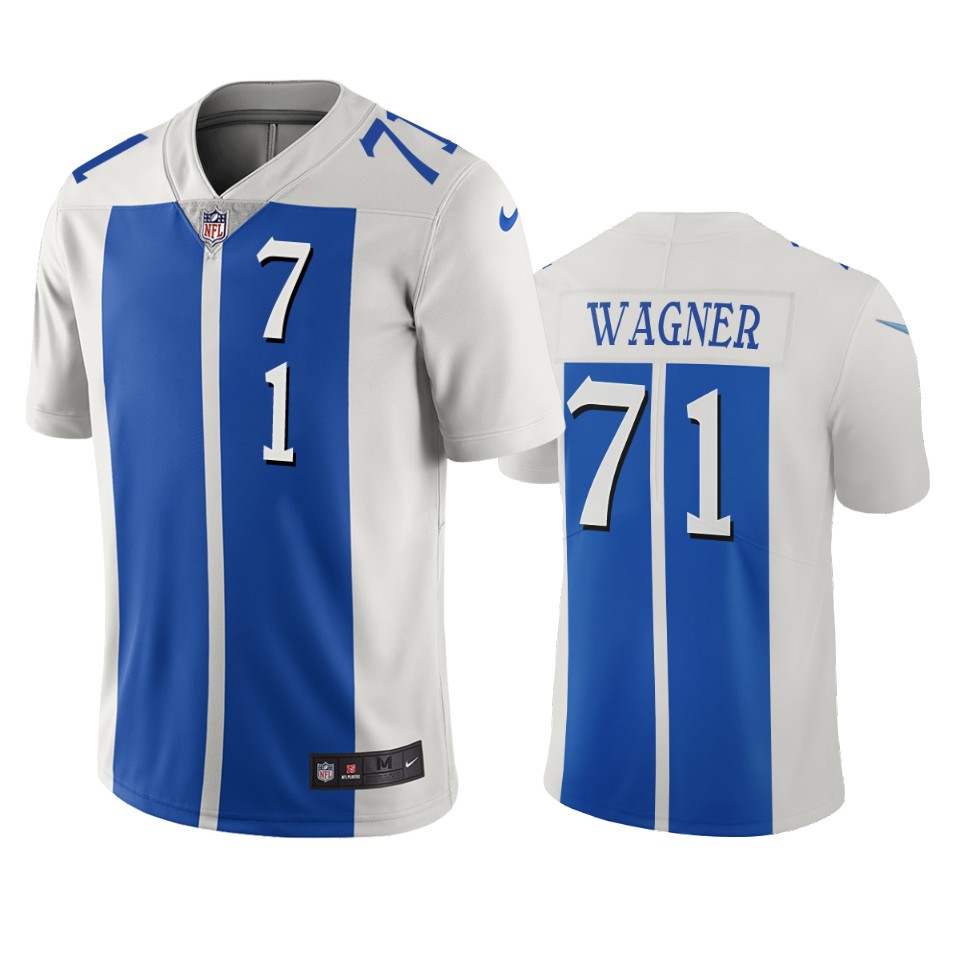 Superior Detroit Lions #71 Rick Wagner White Blue Vapor Limited City Edition NFL Jersey