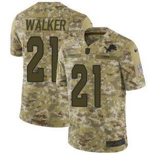 Outstanding Lions #21 Tracy Walker Camo Men's Stitched NFL Limited 2018 Salute To Service Jersey