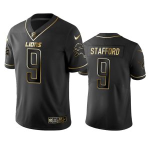 Superior Lions #9 Matthew Stafford Men's Stitched NFL Vapor Untouchable Limited Black Golden Jersey