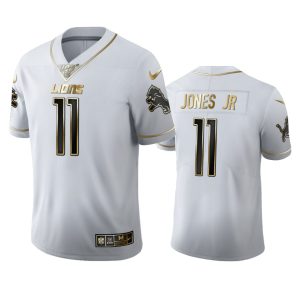 Gorgeous Detroit Lions #11 Marvin Jones Jr Men's White Golden Edition Vapor Limited NFL 100 Jersey