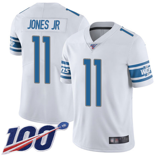 Marvelous Lions #11 Marvin Jones Jr White Men's Stitched NFL 100th Season Vapor Limited Jersey