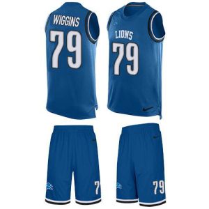 Premium Lions #79 Kenny Wiggins Blue Team Color Men's Stitched NFL Limited Tank Top Suit Jersey