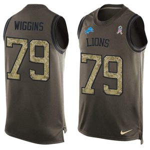 High quality Lions #79 Kenny Wiggins Green Men's Stitched NFL Limited Salute To Service Tank Top Jersey