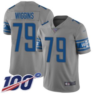 Superior Lions #79 Kenny Wiggins Gray Men's Stitched NFL Limited Inverted Legend 100th Season Jersey