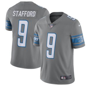 Exceptional Lions #9 Matthew Stafford Gray Men's Stitched NFL Limited Rush Jersey