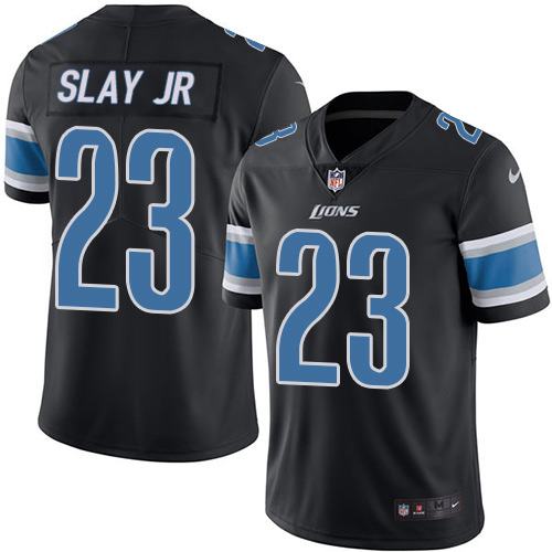 Exquisite Lions #23 Darius Slay Jr Black Men's Stitched NFL Limited Rush Jersey