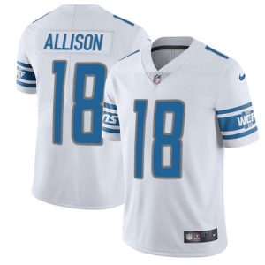Superb Lions #18 Geronimo Allison White Men's Stitched NFL Vapor Untouchable Limited Jersey