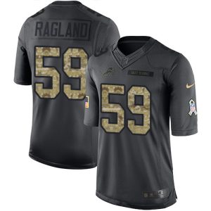 Finest Lions #59 Reggie Ragland Black Men's Stitched NFL Limited 2016 Salute to Service Jersey