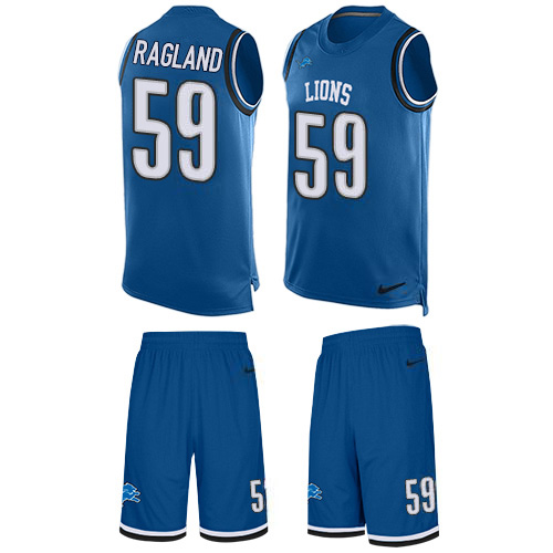 Exquisite Lions #59 Reggie Ragland Blue Team Color Men's Stitched NFL Limited Tank Top Suit Jersey