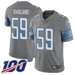 High quality Lions #59 Reggie Ragland Gray Men's Stitched NFL Limited Rush 100th Season Jersey