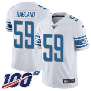 Finest Lions #59 Reggie Ragland White Men's Stitched NFL 100th Season Vapor Untouchable Limited Jersey