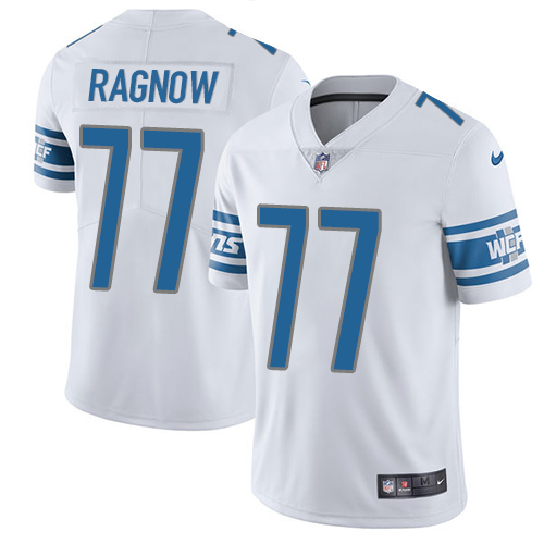 Exquisite Lions #77 Frank Ragnow White Men's Stitched NFL Vapor Untouchable Limited Jersey