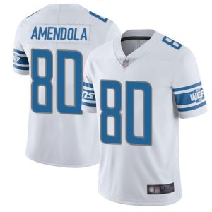 High quality Lions #80 Danny Amendola White Men's Stitched NFL Vapor Untouchable Limited Jersey