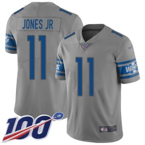 Superior Lions #11 Marvin Jones Jr Gray Men's Stitched NFL Limited Inverted Legend 100th Season Jersey