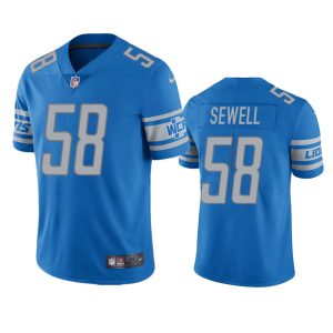 High quality Detroit Lions #58 Penei Sewell Blue Team Color Men's Stitched NFL Vapor Untouchable Limited Jersey