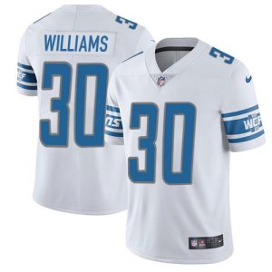 Exceptional Lions #30 Jamaal Williams White Men's Stitched NFL Vapor Untouchable Limited Jersey