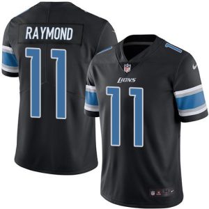 High quality Lions #11 Kalif Raymond Black Men's Stitched NFL Limited 2016 Salute to Service Jersey