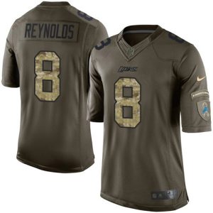Finest Lions #8 Josh Reynolds Green Men's Stitched NFL Limited 2015 Salute to Service Jersey