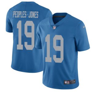 Superior Lions #19 Donovan Peoples-Jones Blue Throwback Men's Stitched NFL Vapor Untouchable Limited Jersey