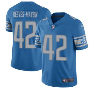 Gorgeous Lions #42 Jalen Reeves-Maybin Blue Team Color Men's Stitched NFL Vapor Untouchable Limited Jersey